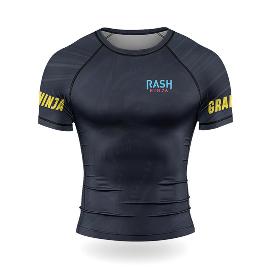 Rashninja Wolf Forest Guardian Men's Short Sleeve Rash Guard

