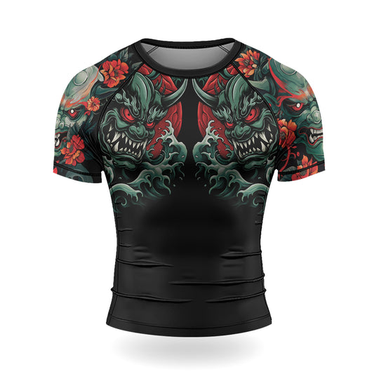 Rashninja Samurai Oni Wrath Men's Short Sleeve Rash Guard