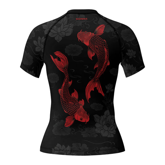 Rashninja Samurai Koi Serenity Women's Short Sleeve Rash Guard