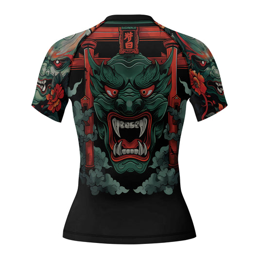Rashninja Samurai Oni Wrath Women's Short Sleeve Rash Guard