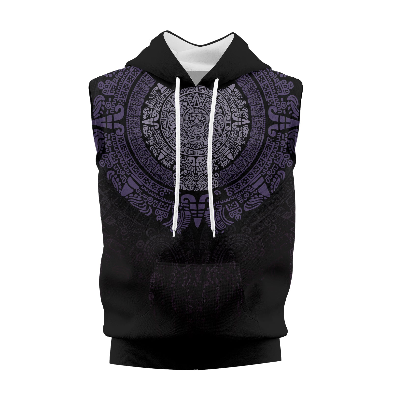 Rashninja Aztec Calendar Sleeveless Gym Hoodie | MMA Sleeveless Hoodie