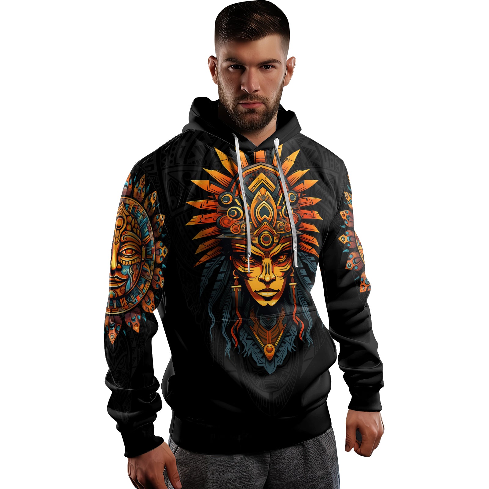 Rashninja Aztec Chieftain AOP Hoodie