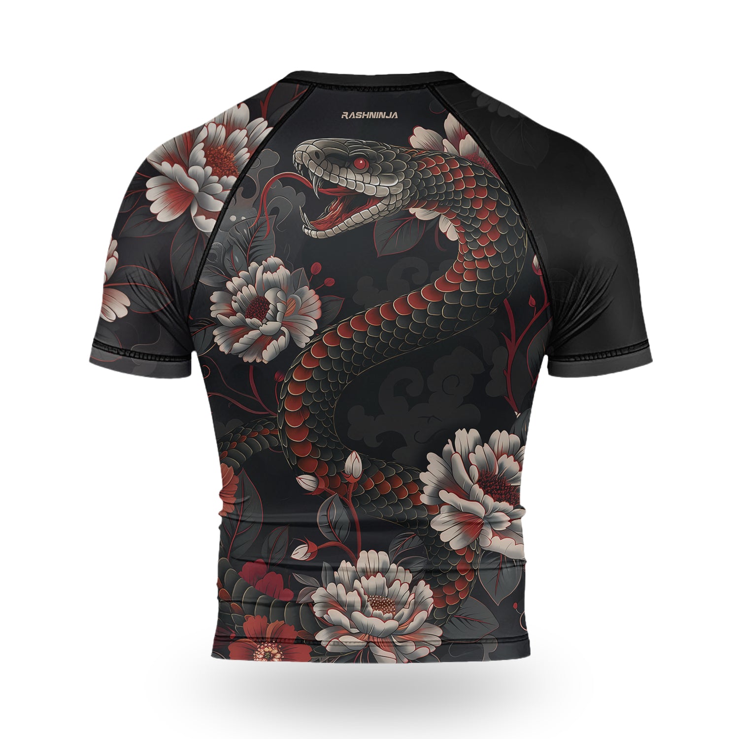 Rashninja Snake Blossom Strike Men's Short Sleeve Rash Guard