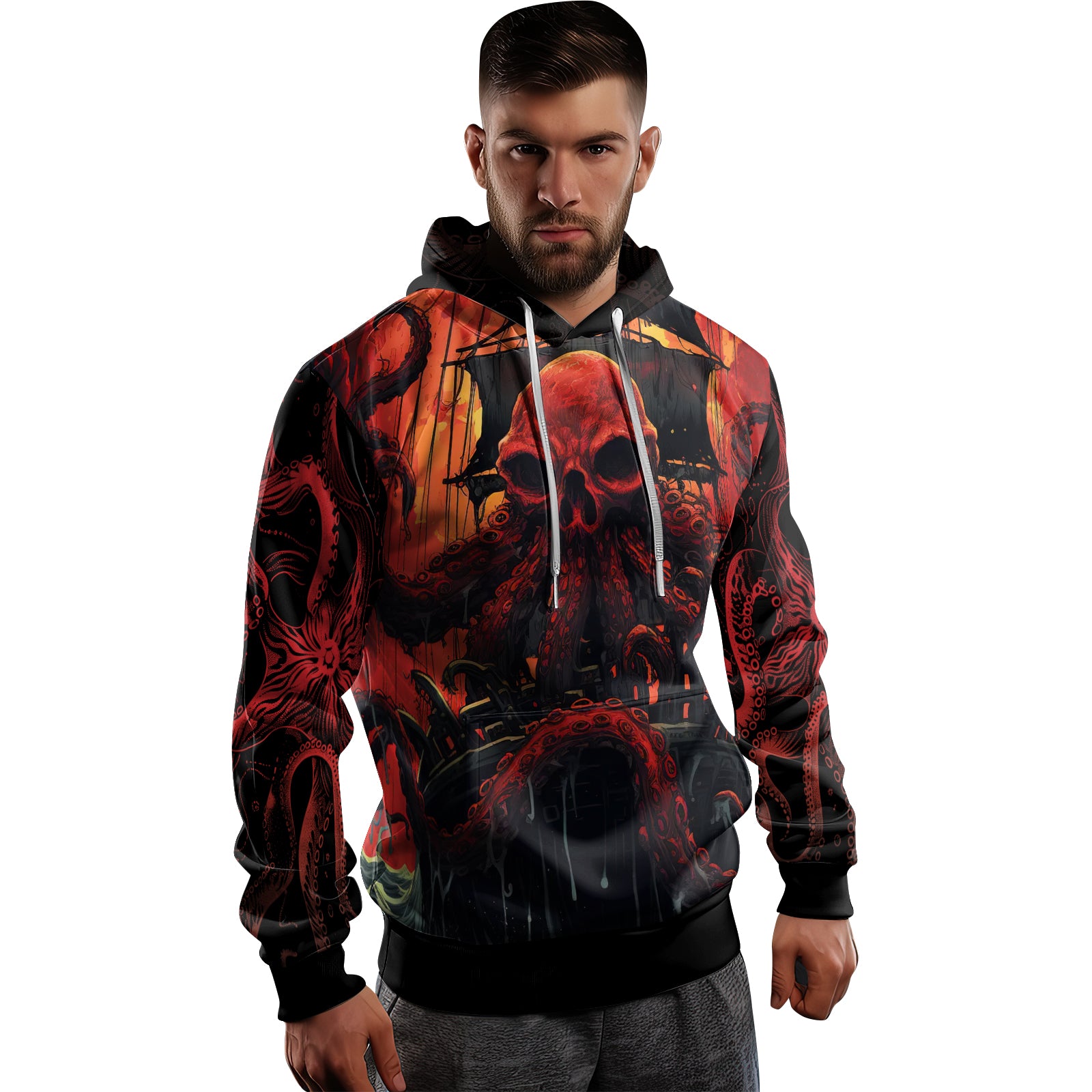 Rashninja Octopus Havoc AOP Hoodie | Jiu Jitsu Octopus Hoodie