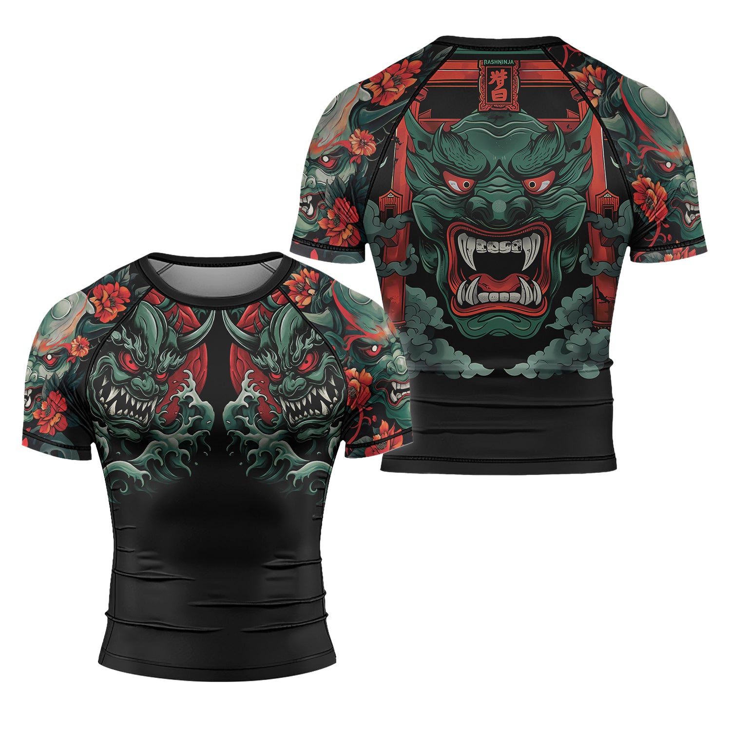 Rashninja Samurai Oni Wrath Men's Short Sleeve Rash Guard