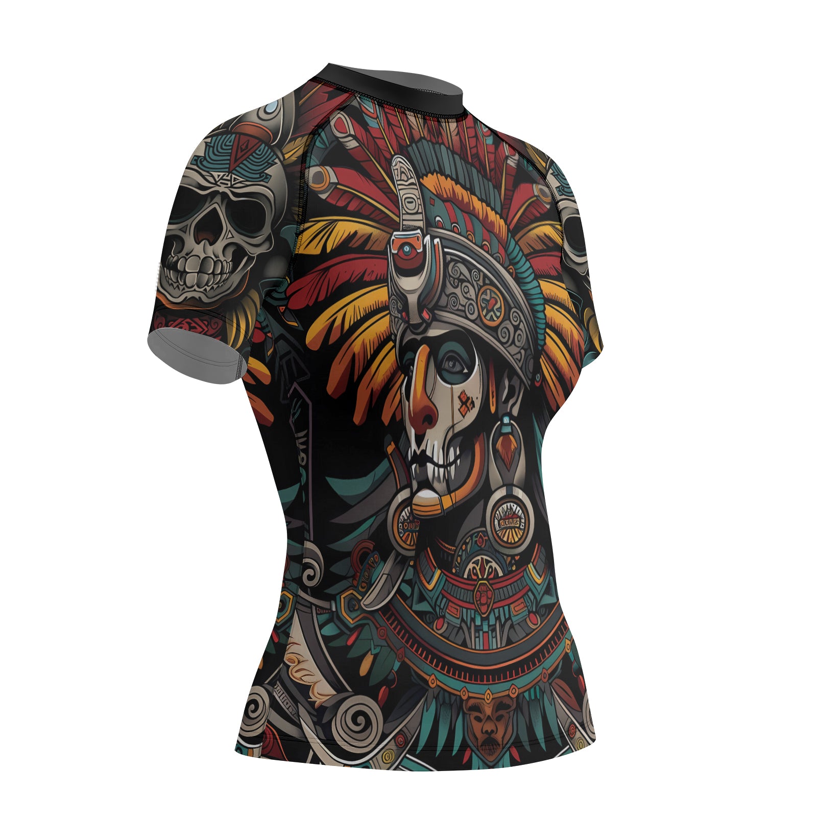 Rashninja Aztec Eagle Crest Women's Short Sleeve Rash Guard

