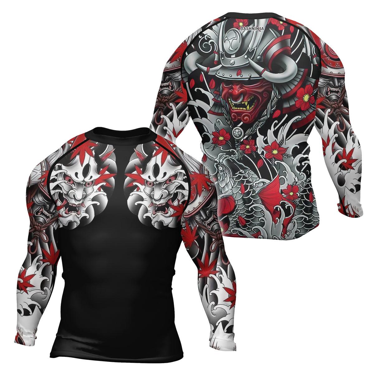 Rashninja Oni Shadows Men's Long Sleeve Rash Guard - Rashninja LLC