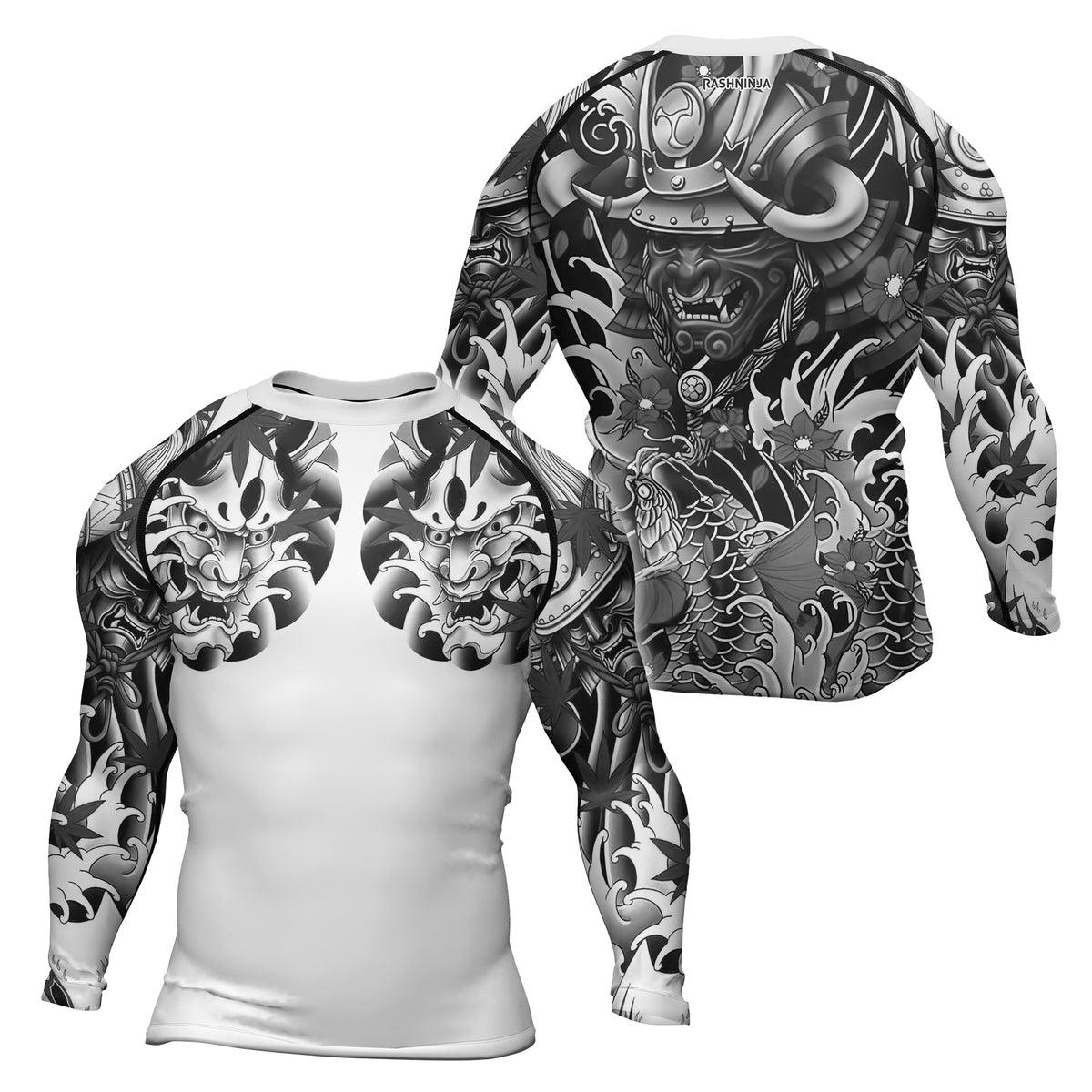 Rashninja Oni Shadows Men's Long Sleeve Rash Guard - Rashninja LLC