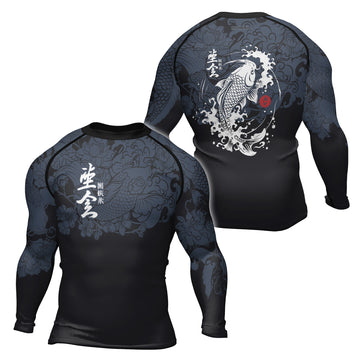 Rashninja Dark Wave Koi Men's Long Sleeve Rash Guard