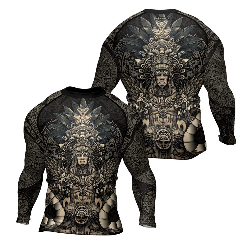 Rashninja Aztec High Chief Men's Long Sleeve Rash Guard