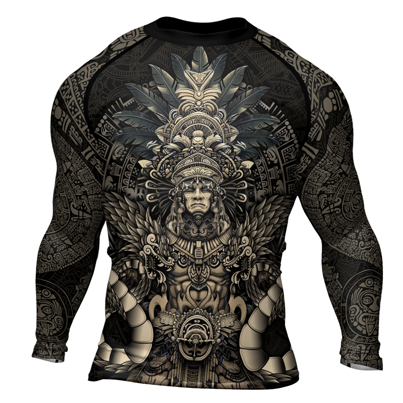 Rashninja Aztec High Chief Men's Long Sleeve Rash Guard