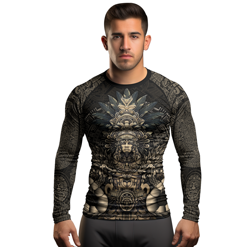 Rashninja Aztec High Chief Men's Long Sleeve Rash Guard