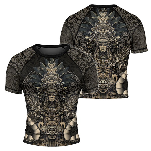 Rashninja Aztec High Chief Men's Short Sleeve Rash Guard | Rash Guard