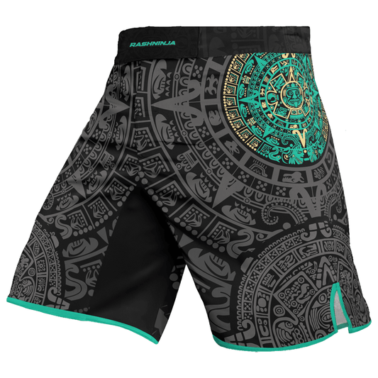 Rashninja Aztec Sun Men's Fight Shorts - Rashninja LLC