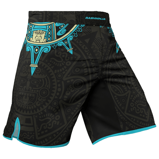 Rashninja Aztec Sun Symbol Men's Fight Shorts - Rashninja LLC