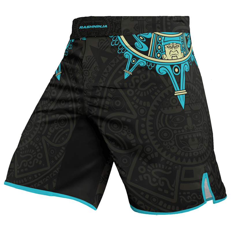 Rashninja Aztec Sun Symbol Men's Fight Shorts - Rashninja LLC