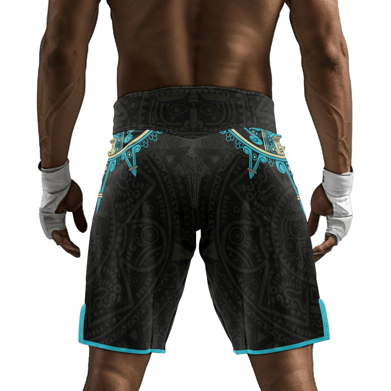 Rashninja Aztec Sun Symbol Men's Fight Shorts - Rashninja LLC