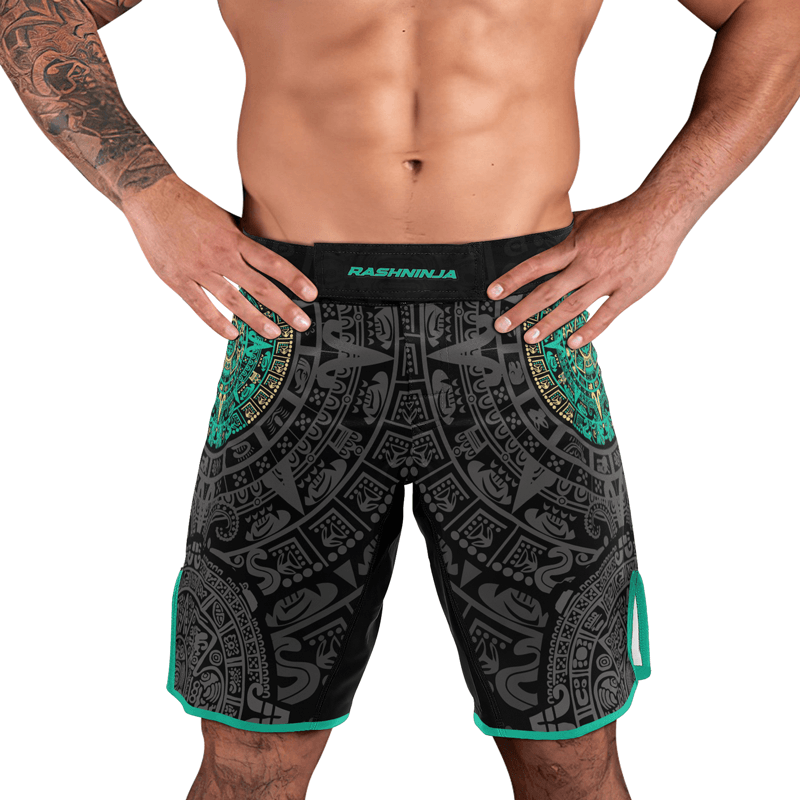 Rashninja Aztec Sun Men's Fight Shorts - Rashninja LLC