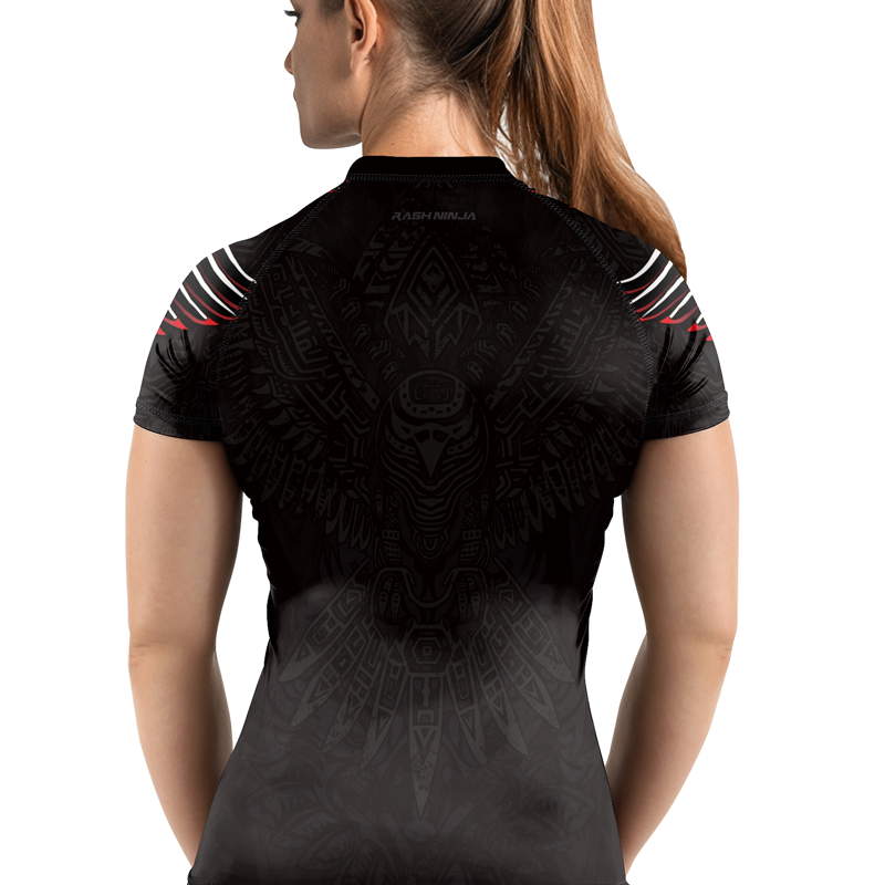 Rashninja Aztec Hunting Eagle Women's Short Sleeve Rash Guard