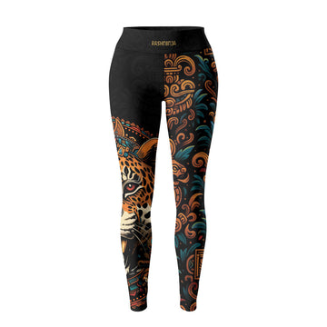 Rashninja Aztec Crimson Wave Women's Leggings
