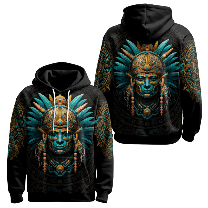 Rashninja Aztec Tribal Leader AOP Hoodie