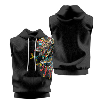 Rashninja Aztec Hunting Eagle Sleeveless Hoodie |MMA Sleeveless Hoodie