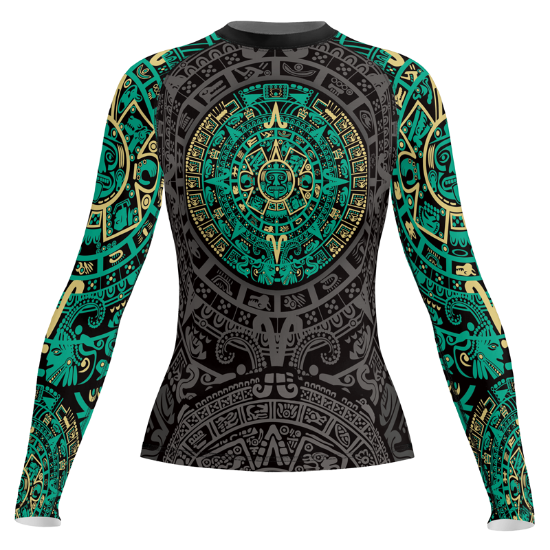 Rashninja Aztec Sun Women's Long Sleeve Rash Guard | Aztec Rash Guard