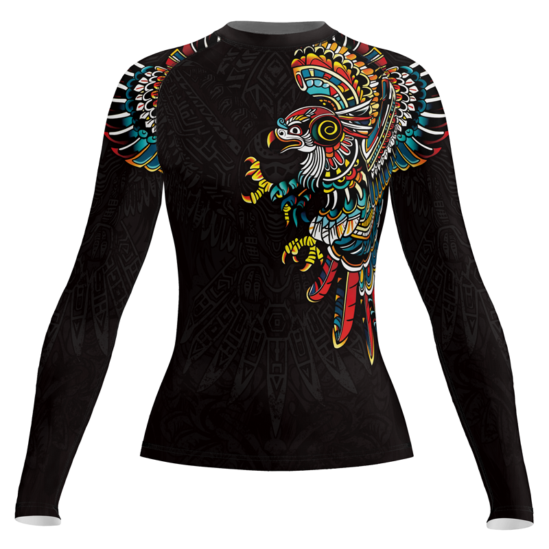 Rashninja Aztec Hunting Eagle Women's Long Sleeve Rash Guard | Aztec