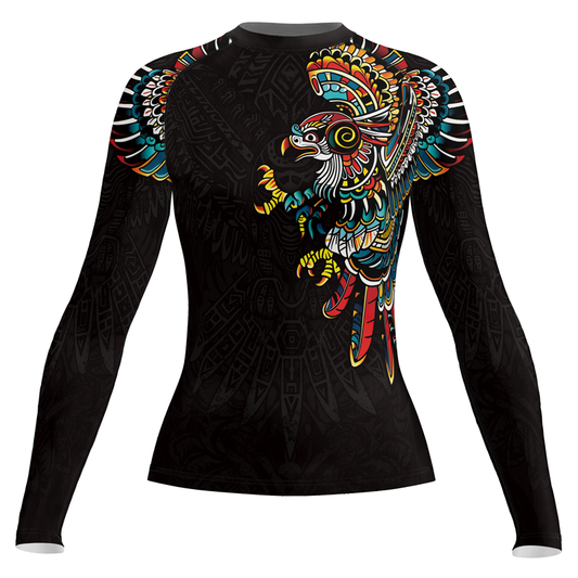 Rashninja Aztec Hunting Eagle Women's Long Sleeve Rash Guard