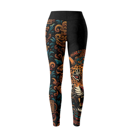 Rashninja Aztec Crimson Wave Women's Leggings