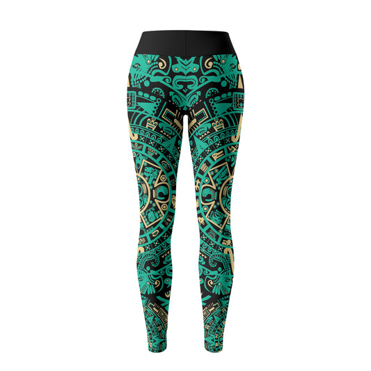 Rashninja Aztec Sun Stone Women's Leggings