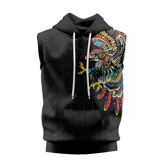 Rashninja Aztec Hunting Eagle Sleeveless Hoodie |MMA Sleeveless Hoodie