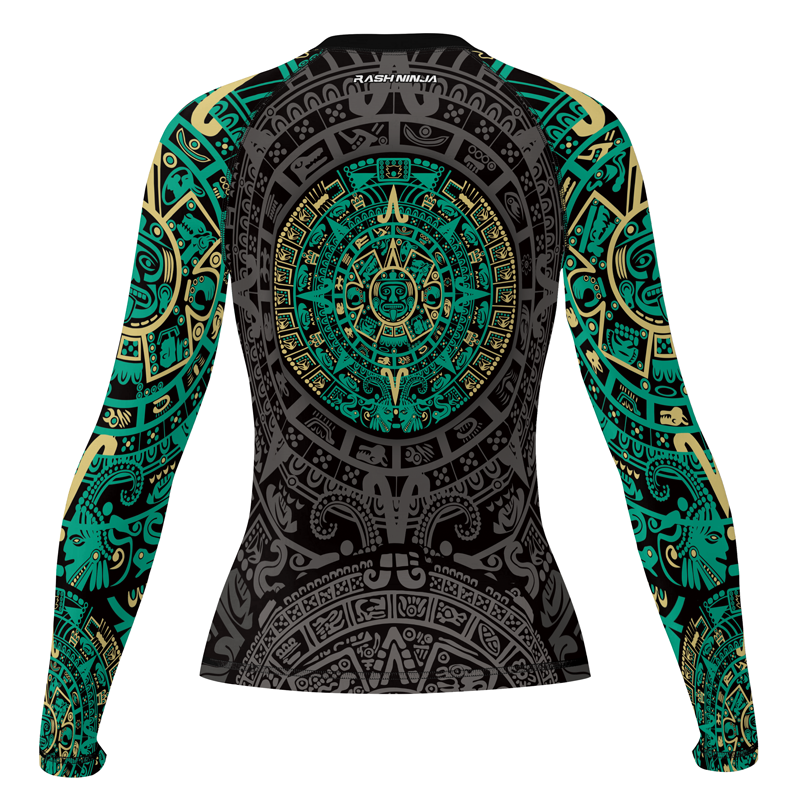 Rashninja Aztec Sun Women's Long Sleeve Rash Guard | Aztec Rash Guard