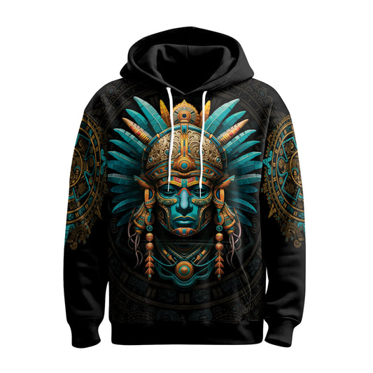 Rashninja Aztec Tribal Leader AOP Hoodie