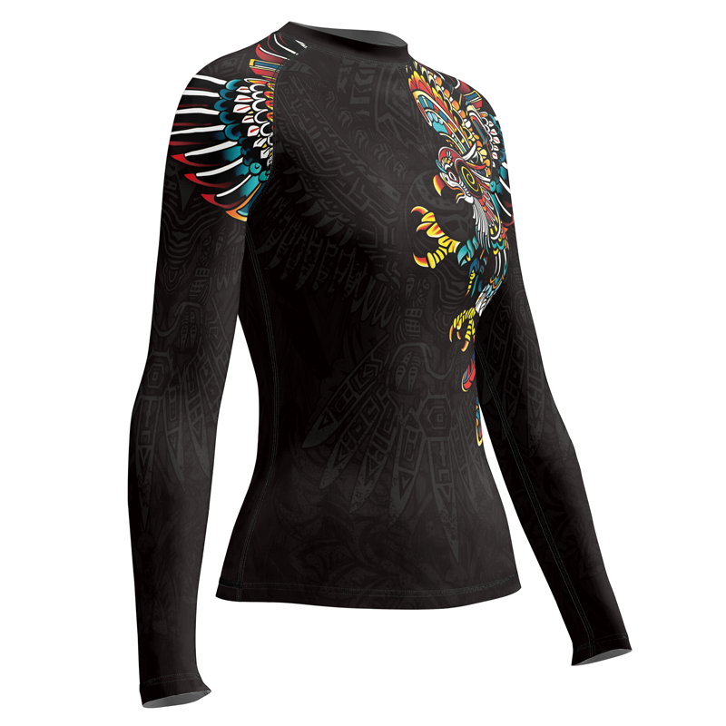 Rashninja Aztec Hunting Eagle Women's Long Sleeve Rash Guard