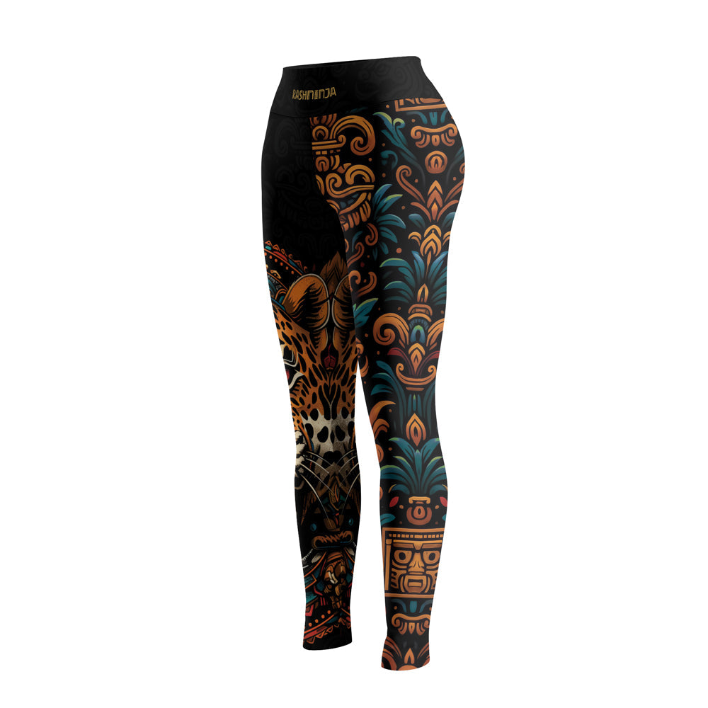 Rashninja Aztec Crimson Wave Women's Leggings