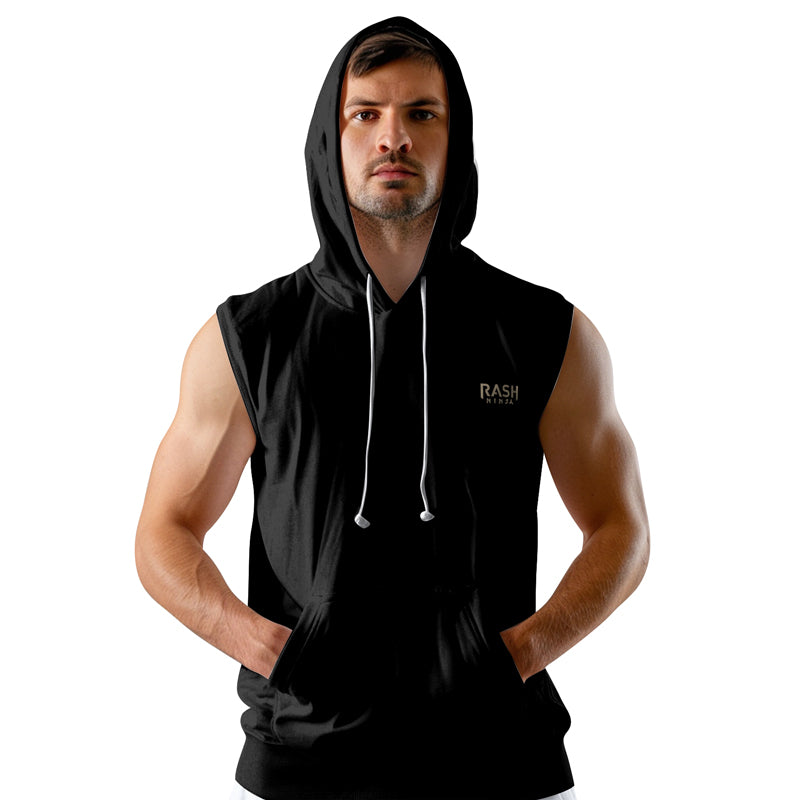 Rashninja Aztec Chief Skull Sleeveless Hoodie | MMA Sleeveless Hoodie