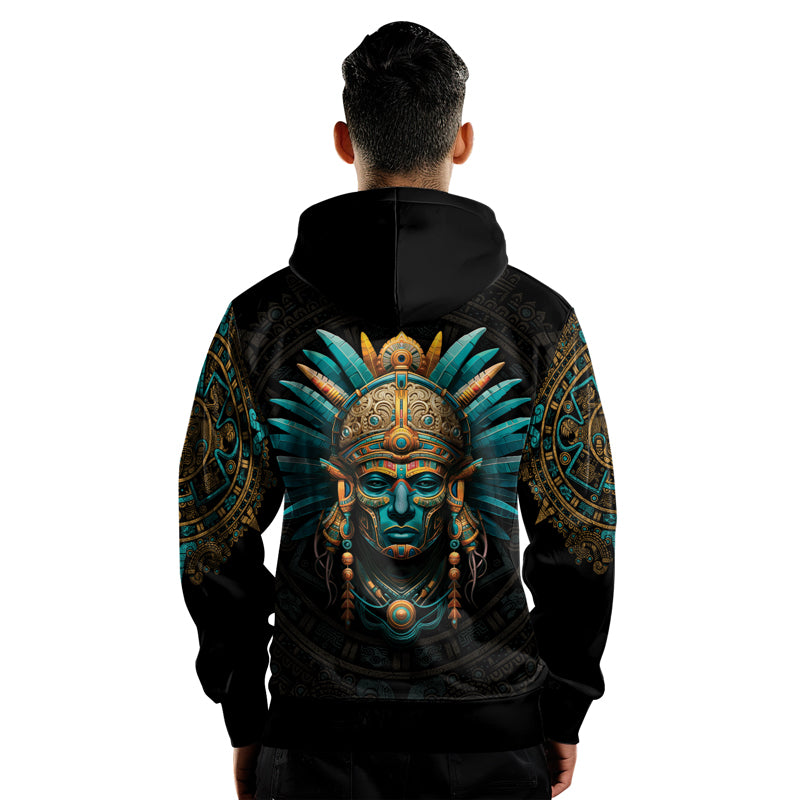 Rashninja Aztec Tribal Leader AOP Hoodie