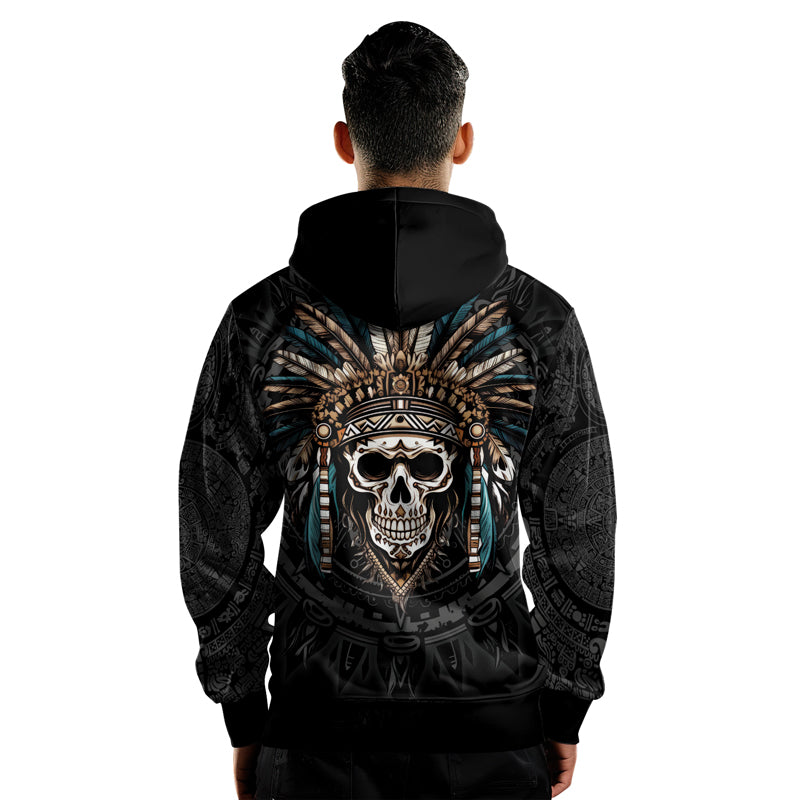 Rashninja Aztec Chief Skull AOP Hoodie