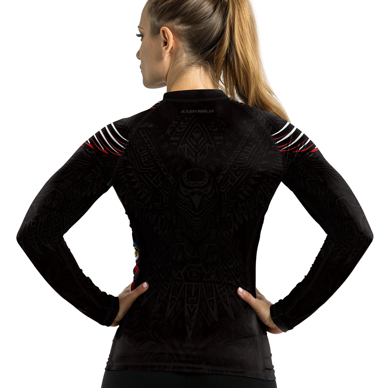 Rashninja Aztec Hunting Eagle Women's Long Sleeve Rash Guard