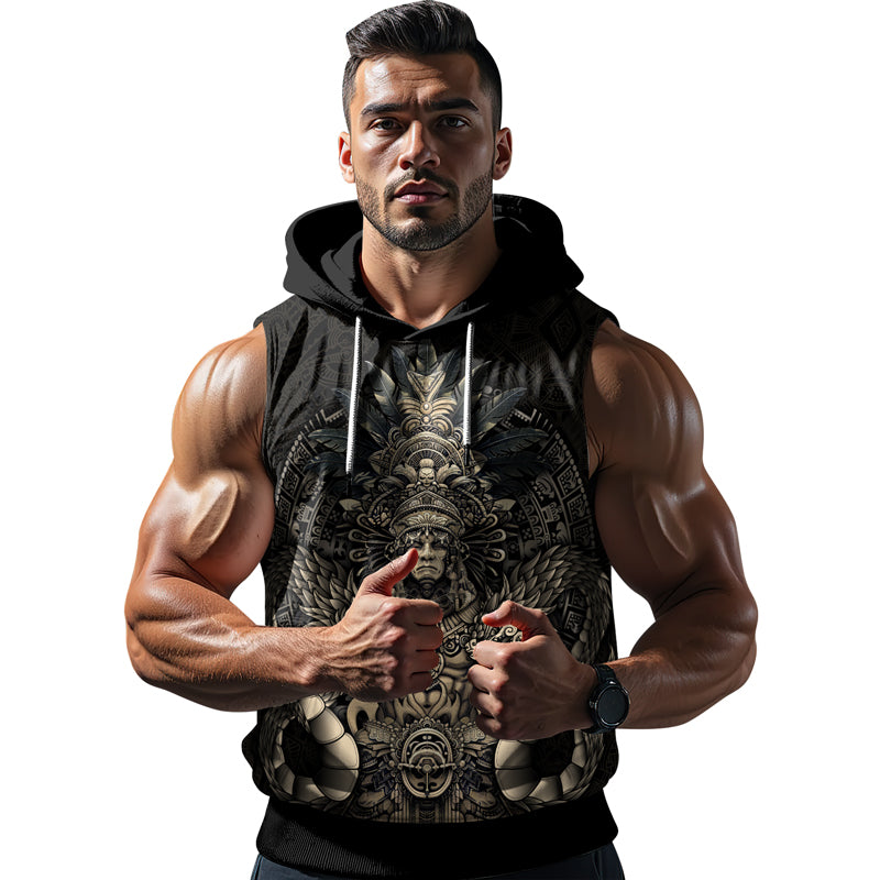 Rashninja Aztec High Chief Sleeveless Hoodie | MMA Sleeveless Hoodie