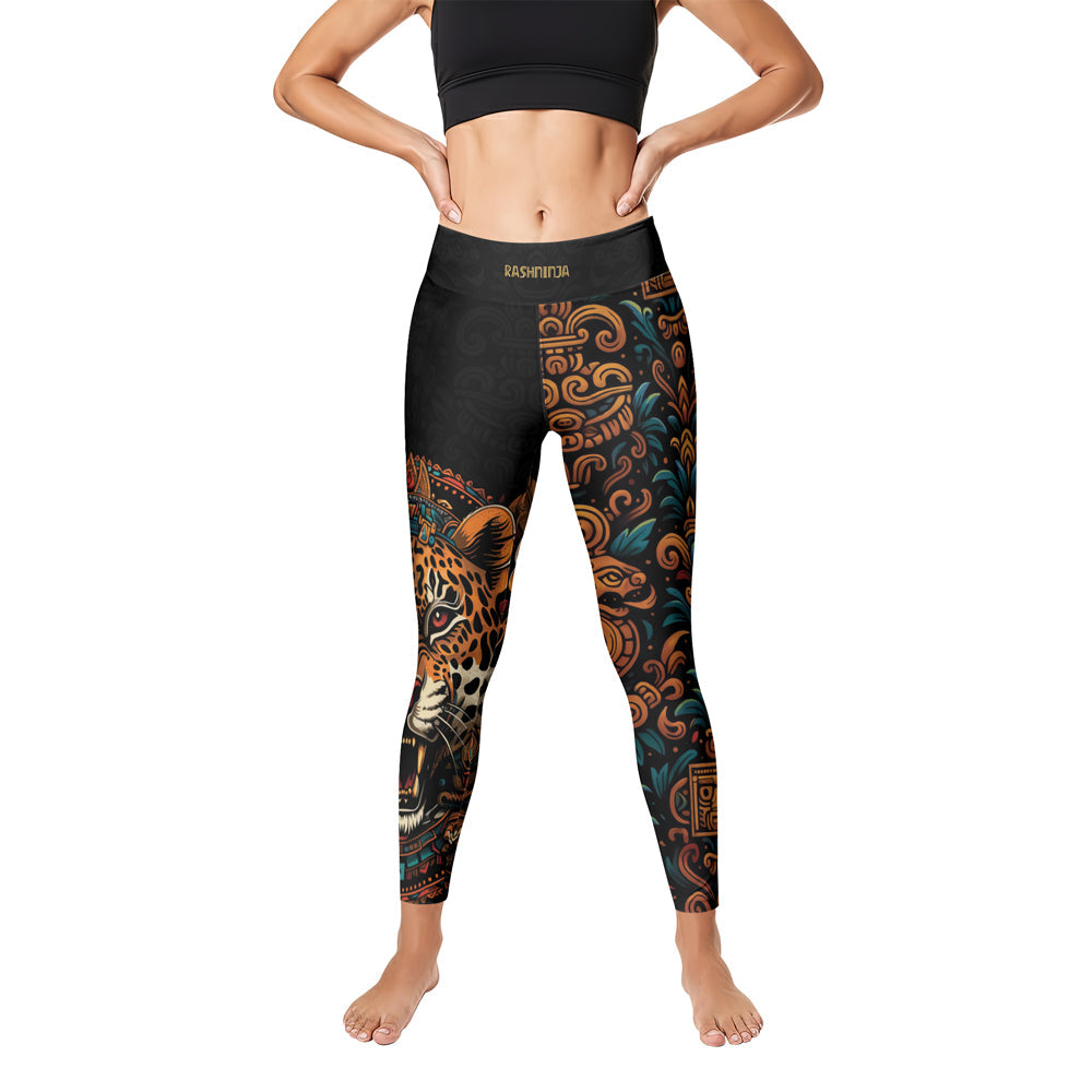 Rashninja Aztec Crimson Wave Women's Leggings