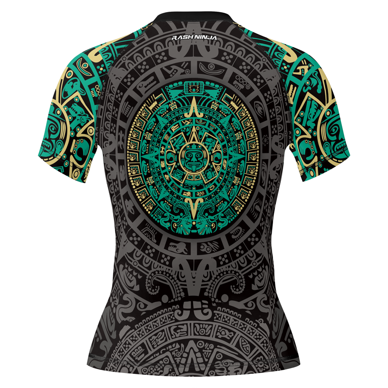 Rashninja Aztec Sun Women's Short Sleeve Rash Guard | Aztec Rash Guard