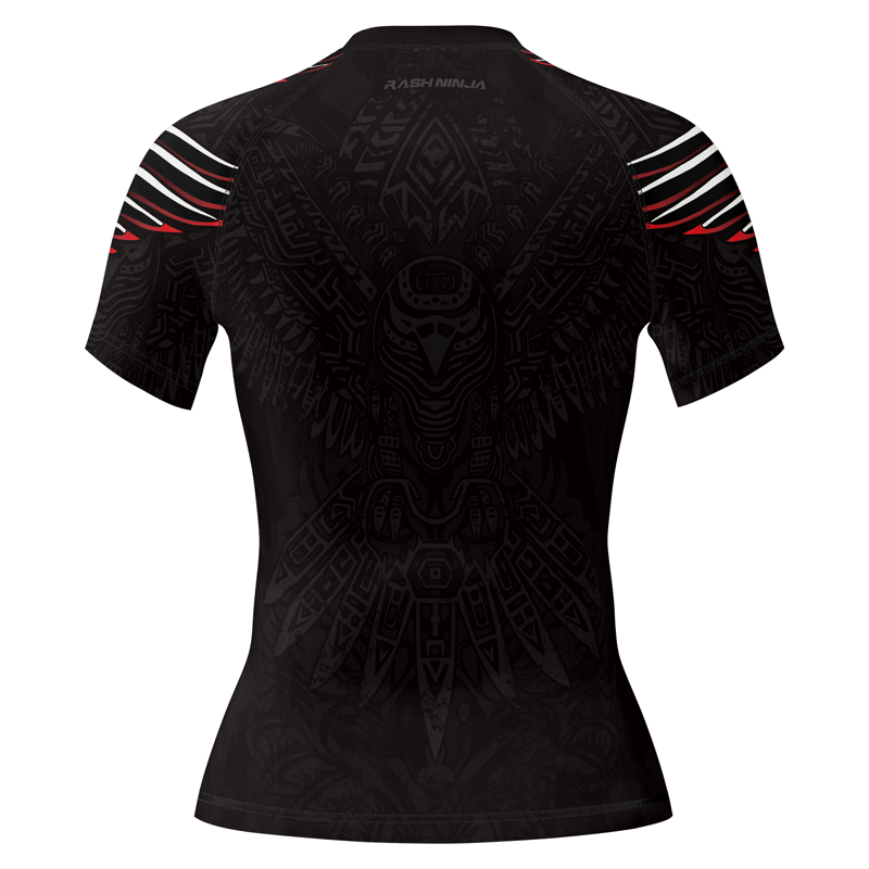 Rashninja Aztec Hunting Eagle Women's Short Sleeve Rash Guard