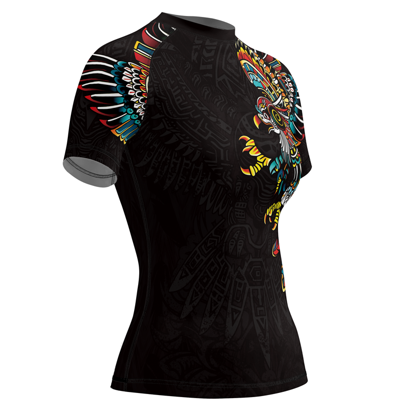 Rashninja Aztec Hunting Eagle Women's Short Sleeve Rash Guard