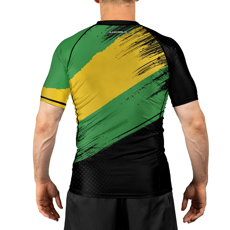 Rashninja Brazilian Champions' Flag Men's Short Sleeve Rash Guard