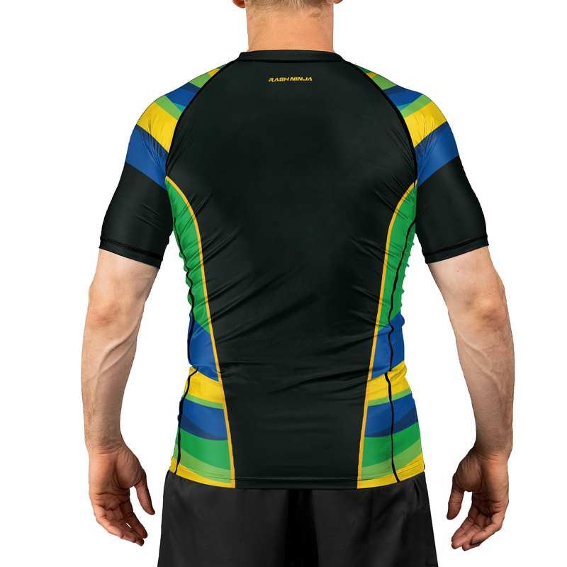 Rashninja Brazilian Spirit Grappling Men's Short Sleeve Rash Guard