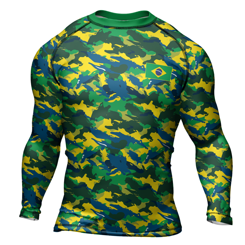 Rashninja Brazilian Camouflage Men's Long Sleeve Rash Guard