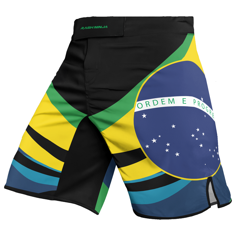 Rashninja Flag of Brazilian Warriors Men's Fight Shorts