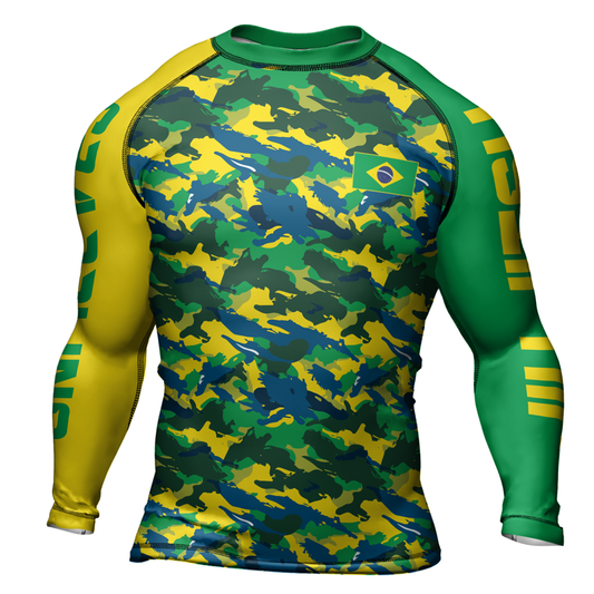 Rashninja Brazilian Camouflage Men's Long Sleeve Rash Guard